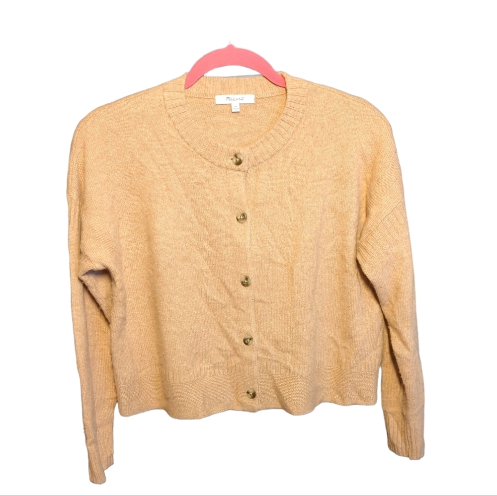 Madewell Sweater Long Sleeve, Button-down, Round Neckline Womens XS